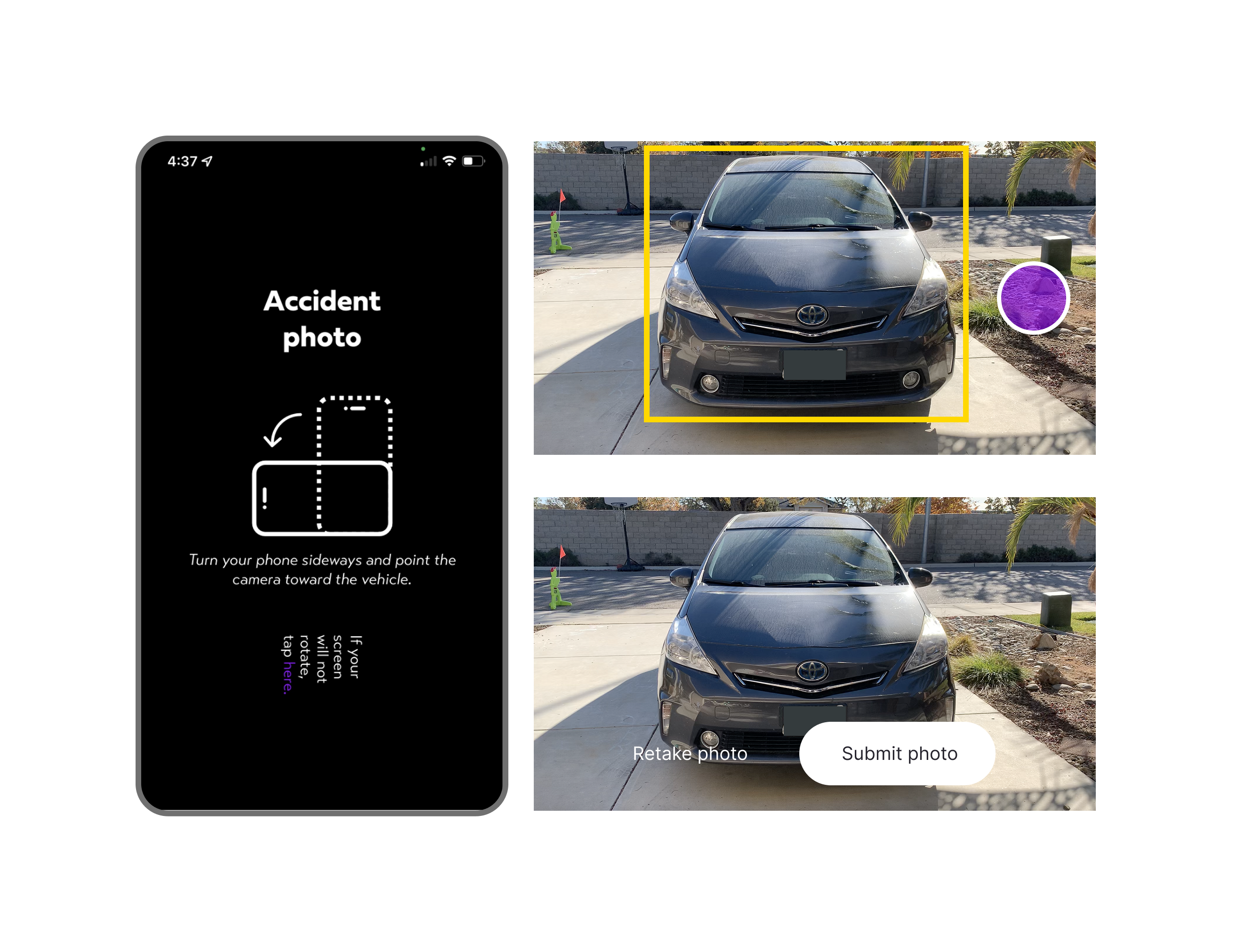 Accident scene camera experience