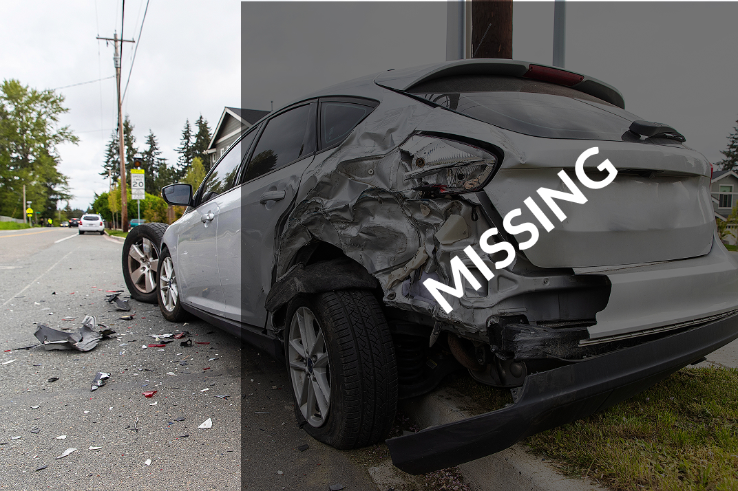 Unacceptable photo missing portion of vehicle