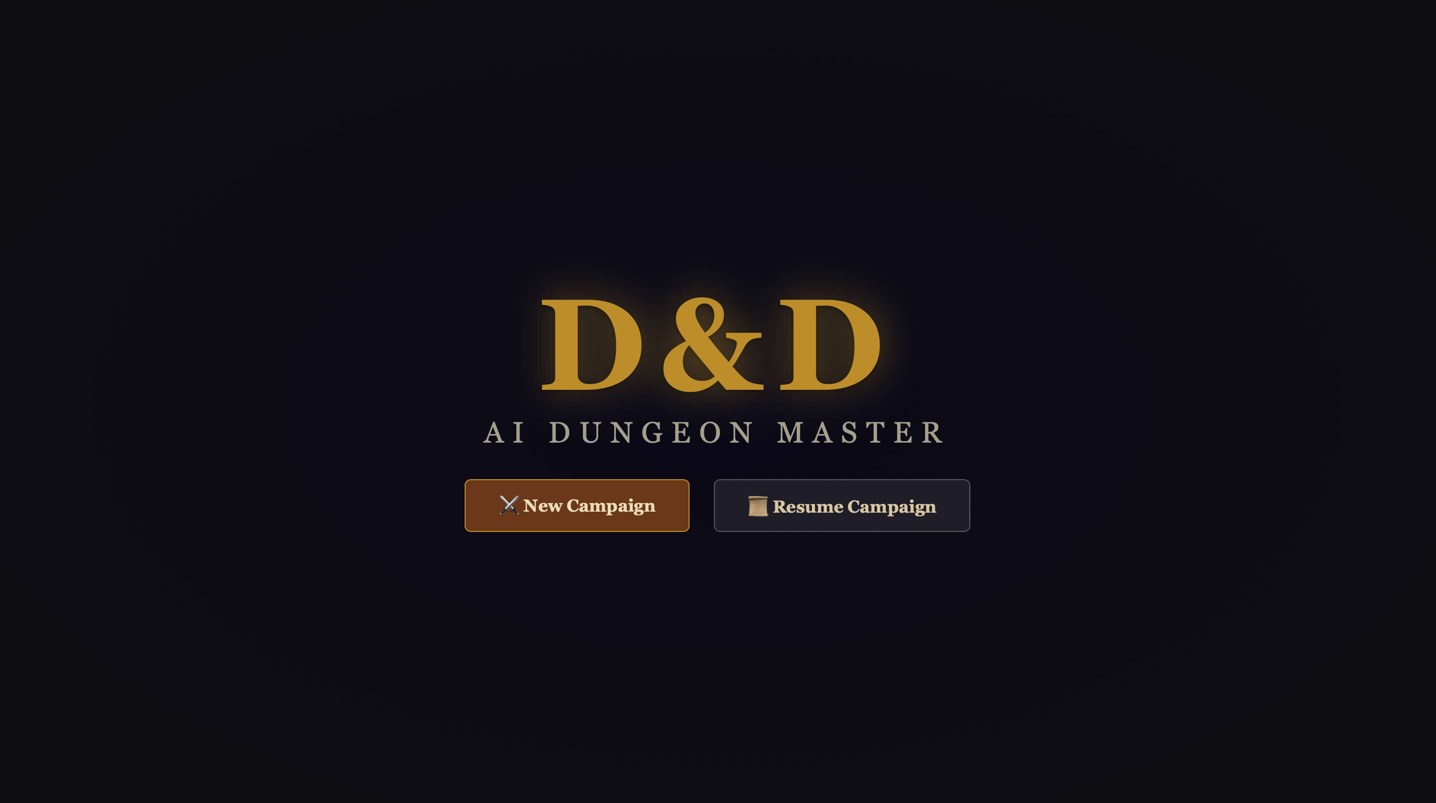 Campaign selection screen