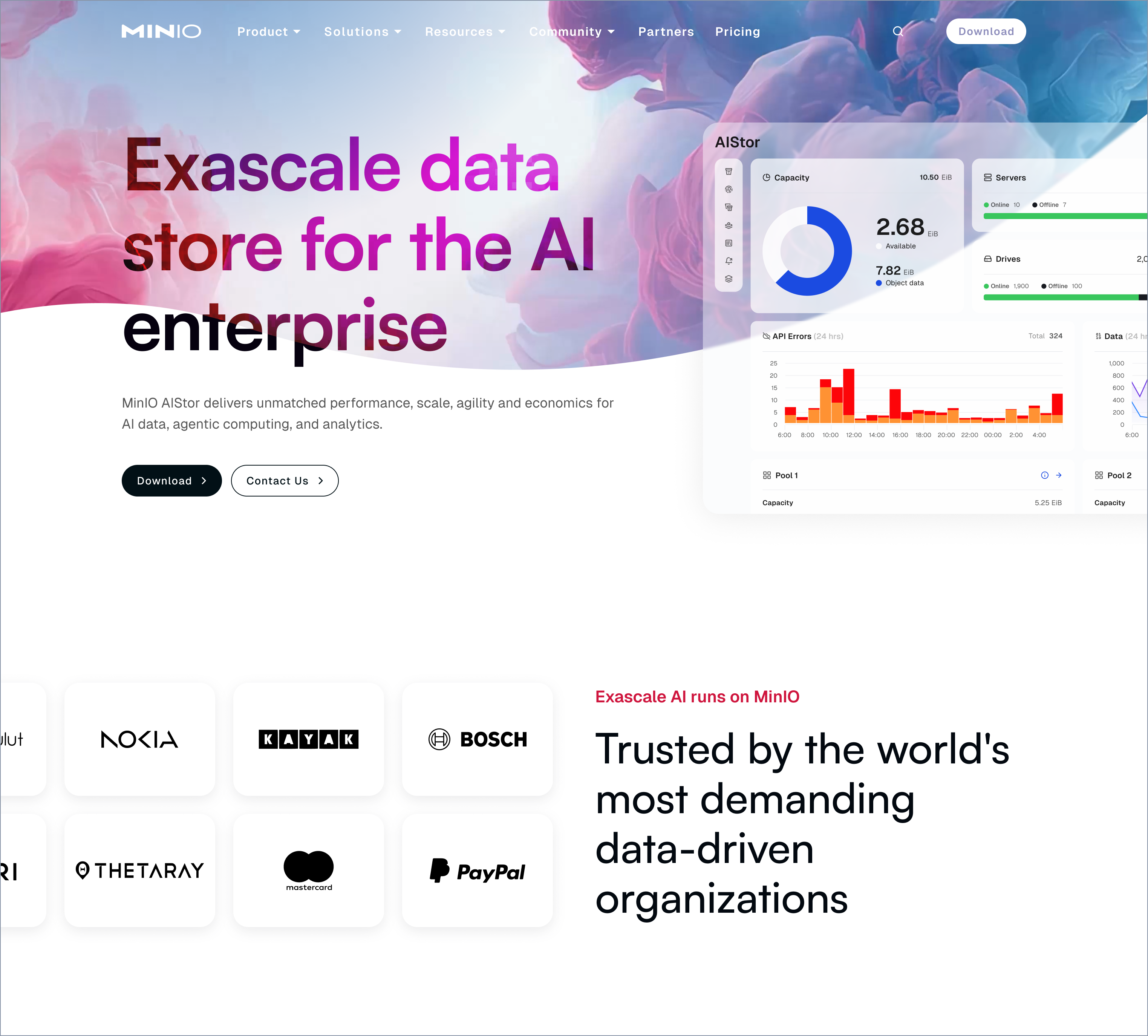 New MinIO homepage